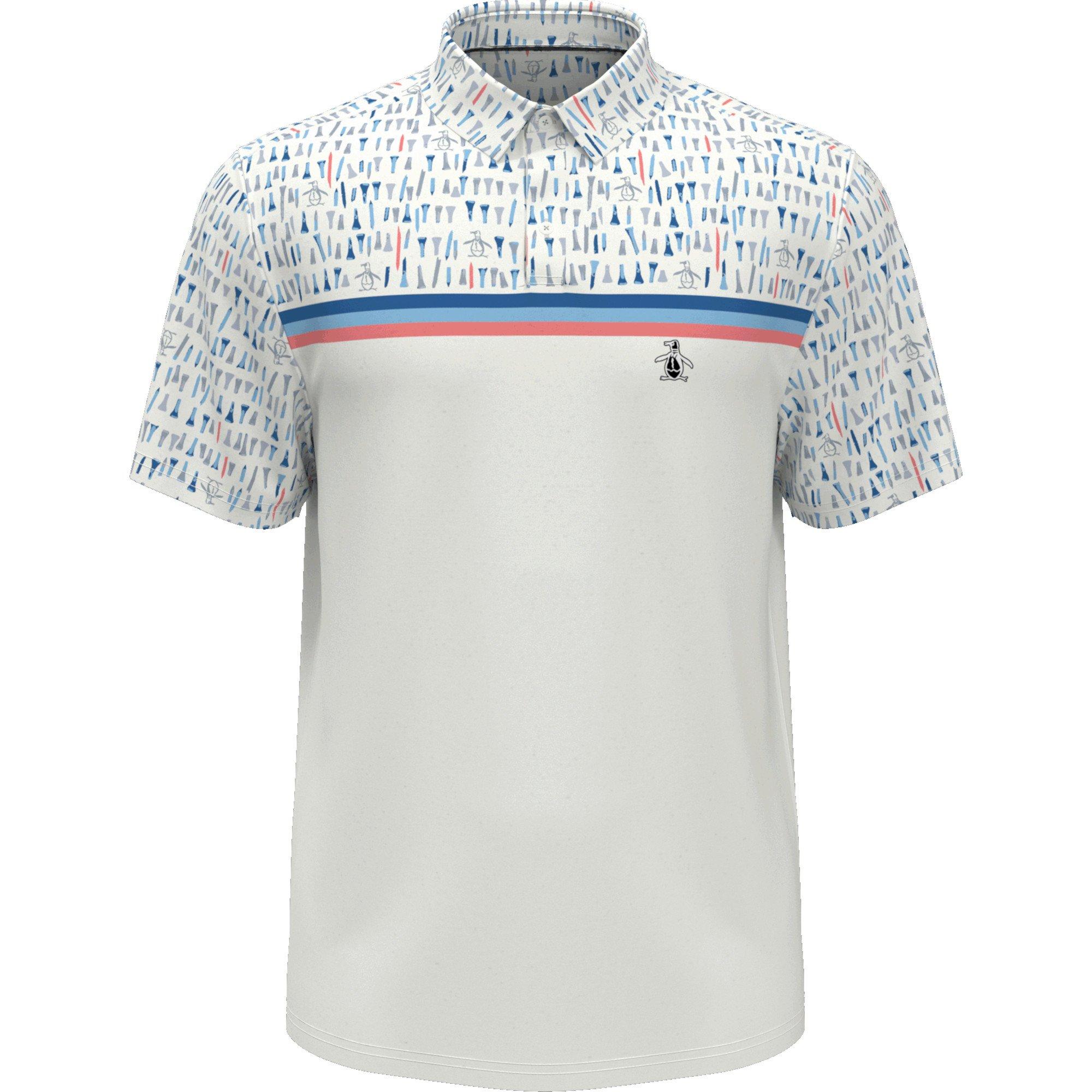 Penguin Broken Tees Golf Polo Shirt - White Penguin Broken Tees Golf Polo Shirt - White